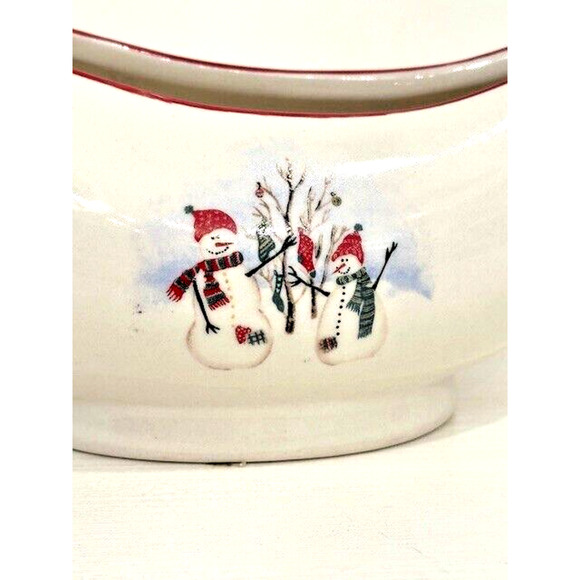 Royal Seasons Stoneware Snowman Gravy Boat - Picture 4 of 6